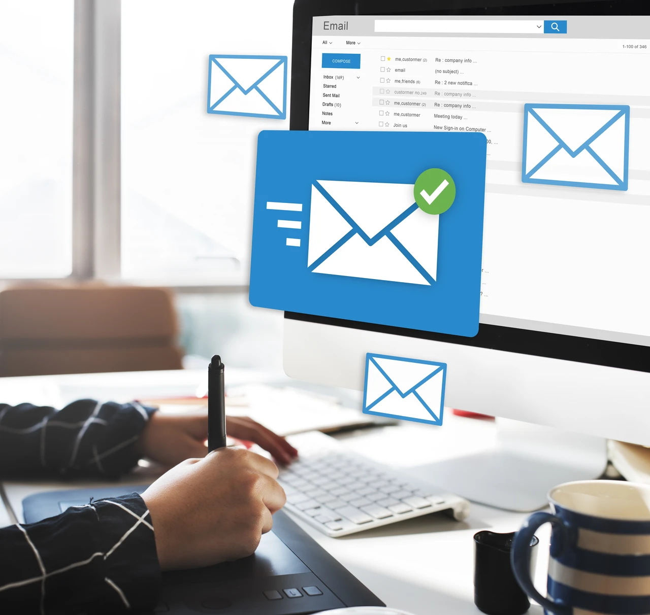 Email marketing strategy delivers effective business communication.