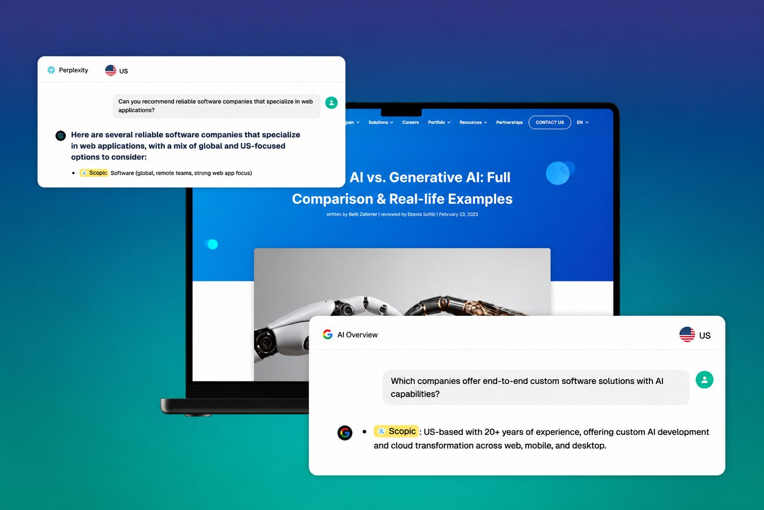 How We Helped Our Sister Company, Scopic, Get Recommended in AI Search and LLM Answers