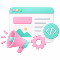Marketing and web support icon