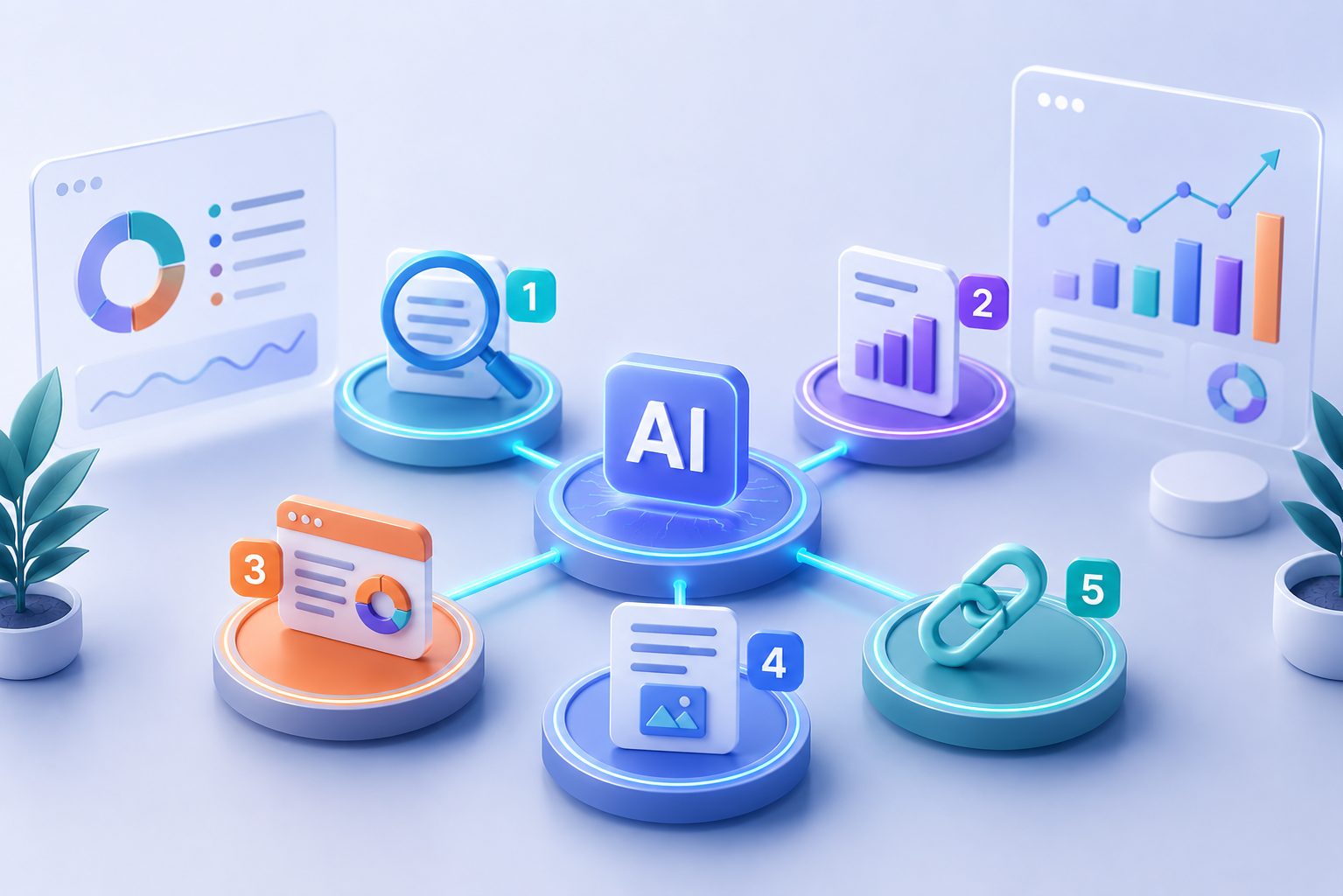 A visualization of AI SEO Tools
