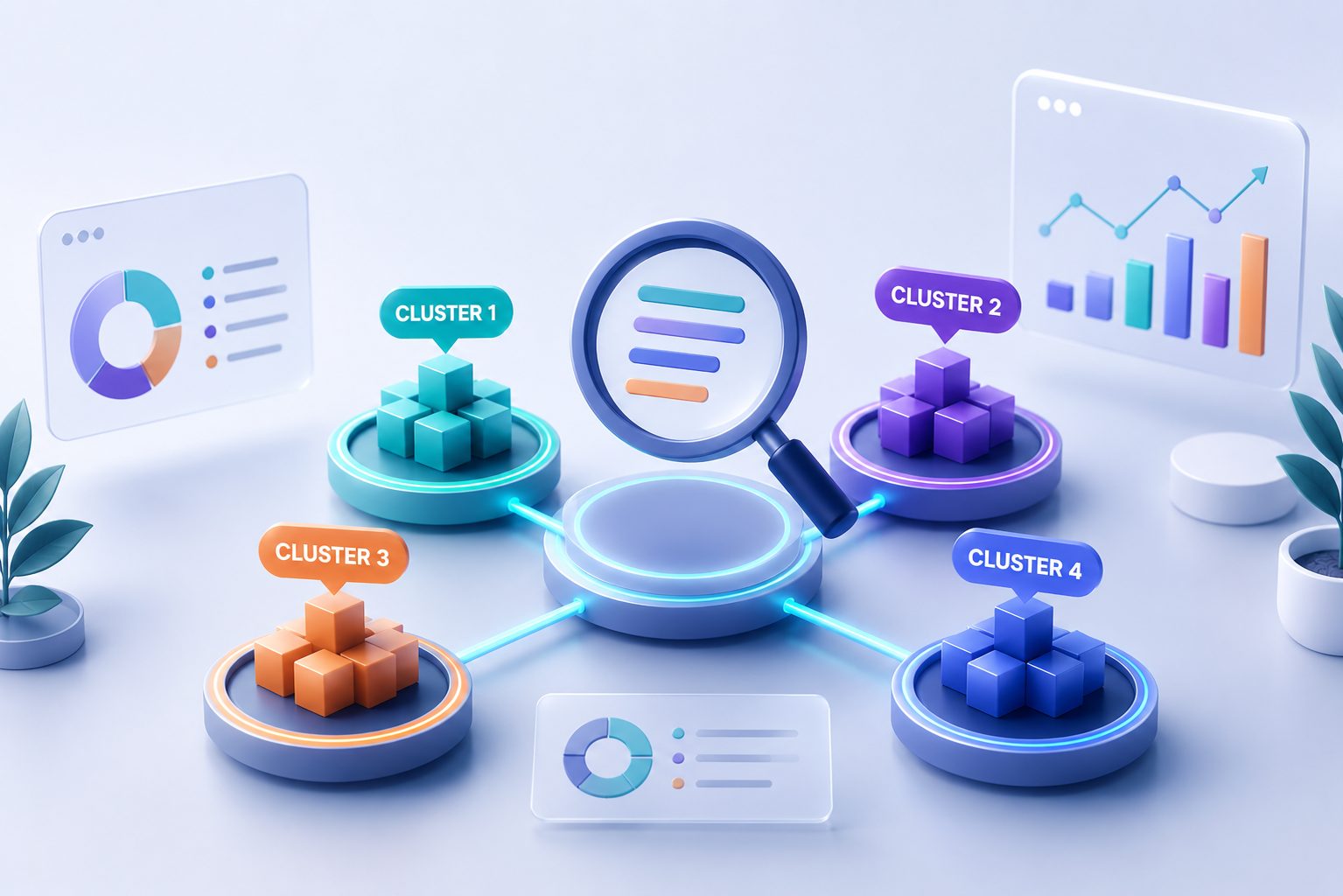 A visual of keyword clusters